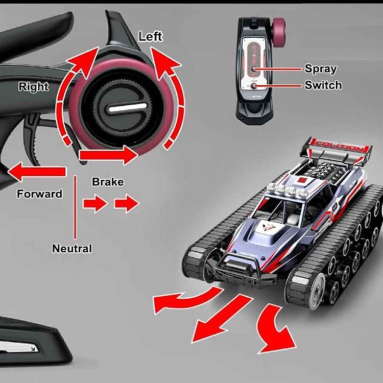 تانک کنترلی دریفت مدل Spray Drifting Vehicle (شارژی و دودزا)